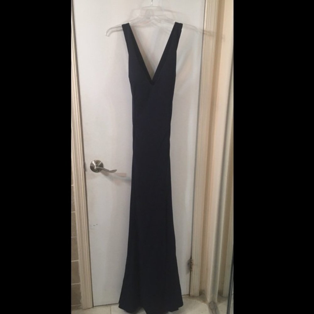 Long Formal Dress, Open Back with Bow